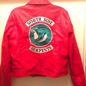 RIVERDALE southside serpent red leather jacket